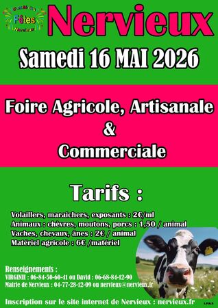 Tarifs exposants foire 2026